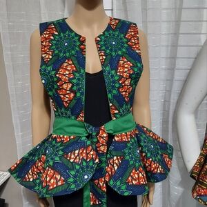 Handmade Reversible pinafor peplum